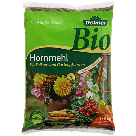 Dehner Bio Hornmehl, für Balkon- und Gartenpflanzen, 5 kg, reicht für ca. 50 qm