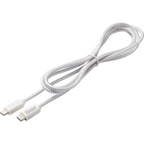 Dehner Elektronik Câble USB-C USB 2.0 USB-C® mâle 1.5 m blanc Power cable (USB-C to USB-C) Y049583