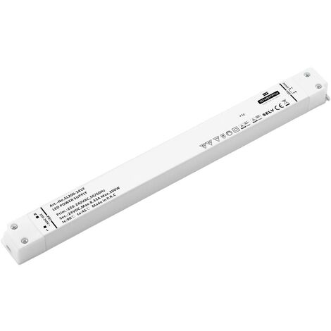 Dehner Elektronik LED 24V200W-MM-EU Transformateur pour LED, Driver de LED à tension constante 200 W 8.33 A 24 V/DC hom