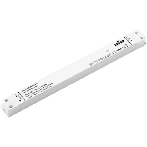 Dehner Elektronik LED 24V200W-MM-EU Transformateur pour LED, Driver de LED à tension constante 200 W 8.33 A 24 V/DC homologué pour les meubles, prot D273522