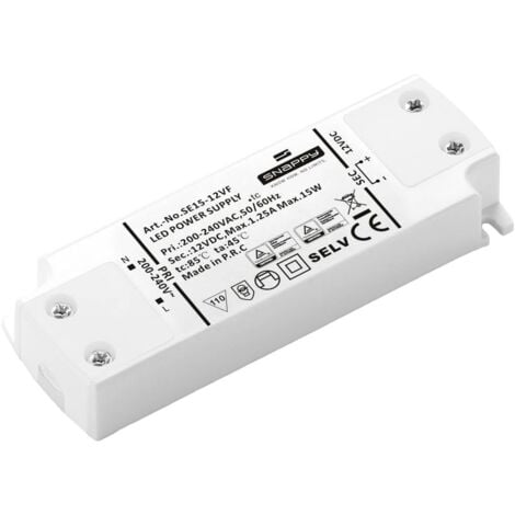 Dehner Elektronik SE 15-12VF (12VDC) Transformateur pour LED, Driver de LED à tension constante 15 W 1.25 A 12 V/DC 1 p