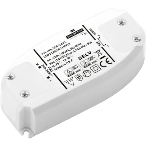 Dehner Elektronik SE 8-24VL (24VDC) Transformateur pour LED, Driver de LED à tension constante 8 W 0.33 A 24 V/DC 1 pc(