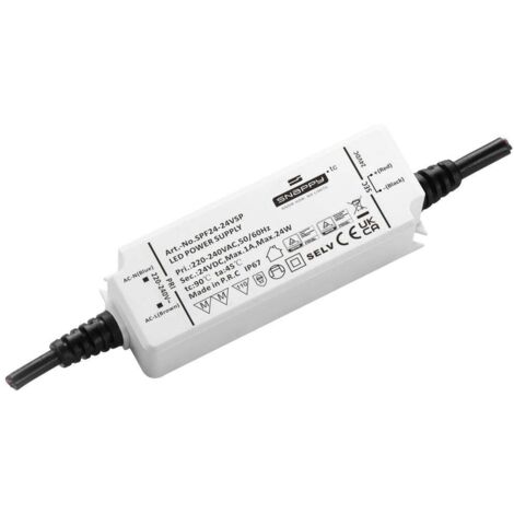 Dehner Elektronik SPF 24-24VSP Transformateur pour LED, Driver de LED à tension constante 24 W 1 A 24 V homologué pour