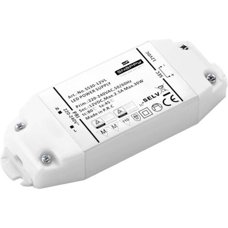 Dehner Elektronik Trasformatore per LED, Driver per LED Tensione costante 30 W 1.25 A 24 V/DC Protezione sovraccarico,