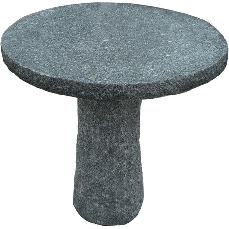 Dehner Gartentisch, rund, Ø ca. 75 cm, Höhe ca. 75 cm, Granit, grau