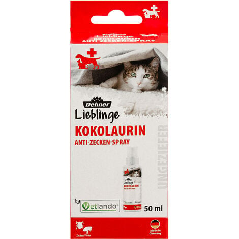 Dehner Lieblinge Kokolaurin Zeckenschutzspray, Umgebungsspray, für Katzen, 50 ml