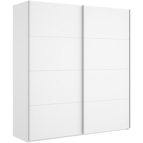 DEKIT - Armario 2 puertas corredera 180 color Blanco Brillo 204x180x65 cm modelo SLIDE