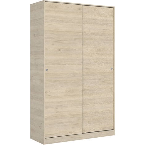 DEKIT - Armario 2 puertas corredera Plus 120 color Natural 204x120x50 cm modelo SLIDE