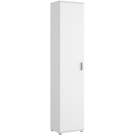 DEKIT - Armario Multiusos de 1 puerta color Blanco - 190x39x35 cm - Modelo FIT