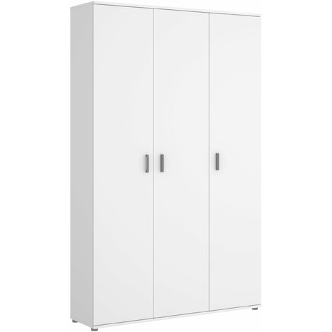 DEKIT - Armario Multiusos de 3 puertas color Blanco - 190x116x35 cm - Modelo FIT