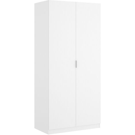 DEKIT - Armario para dormitorio de 2 puertas color Blanco 184x81x52 cm modelo ESSEN