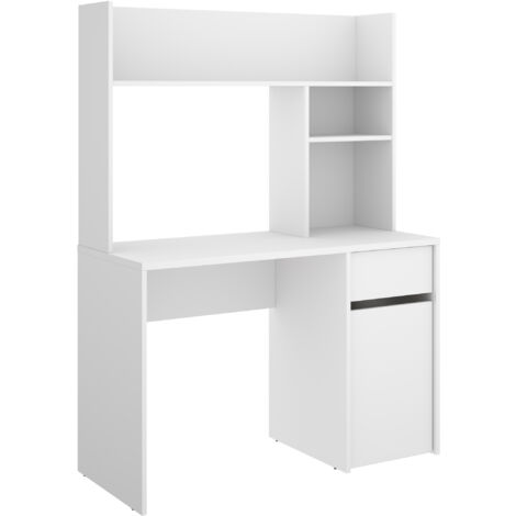 DEKIT GRUPO RIMOBEL BALI - MESA ESCRITORIO CON 1 CAJON Y 1 PUERTA CON ALTILLO - BLANCO - 152,2 x 110,30 x 50,2