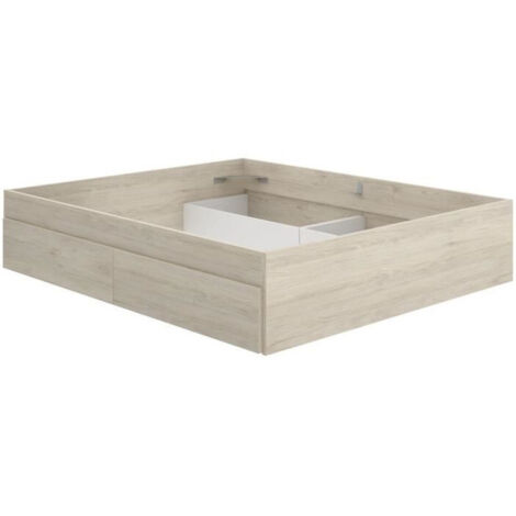 DEKIT LAGO - CAMA PARA DORMITORIO 135/140X190 CON 4 CAJONES - NATURAL - 39 x 148.6 x 194.8