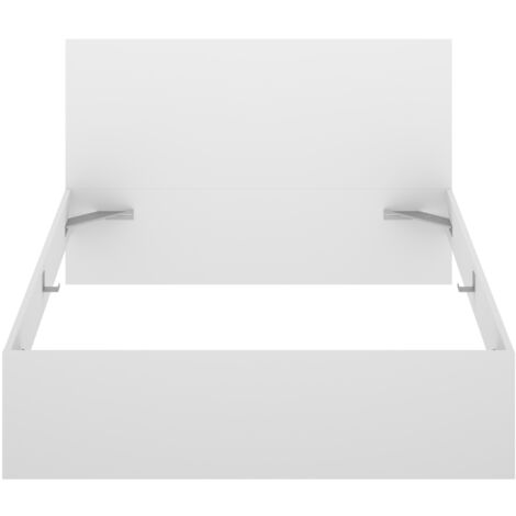 DEKIT LAGO - CAMA PARA DORMITORIO 135/140X190 CON DOS MESITAS DE 2 CAJONES - BLANCO - 100 x 246 x 195