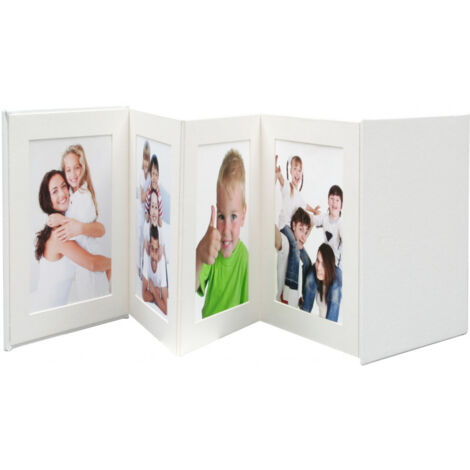 Deknudt Album Photo - Boîte photo, cuir ou similicuir, Blanc, 13 x18 cm
