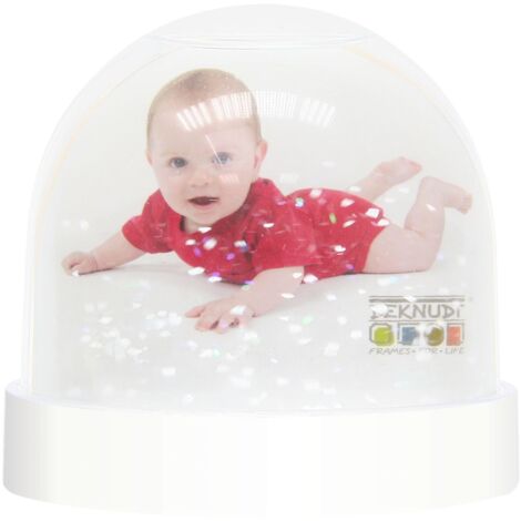 Deknudt Cornici S66FB1 Snowglobe con cornici, Resina, Bianco/Trasparente