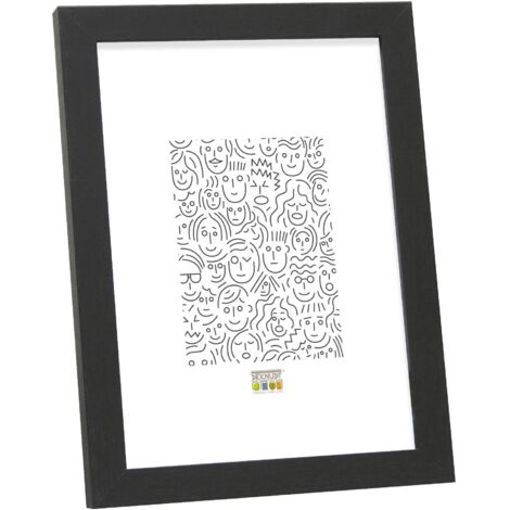 Deknudt Frames S44CF2-20.0X30.0 - Portafoto Basic in Legno e MDF, 33,5 x 23,5 x 1,33 cm, Colore: Nero