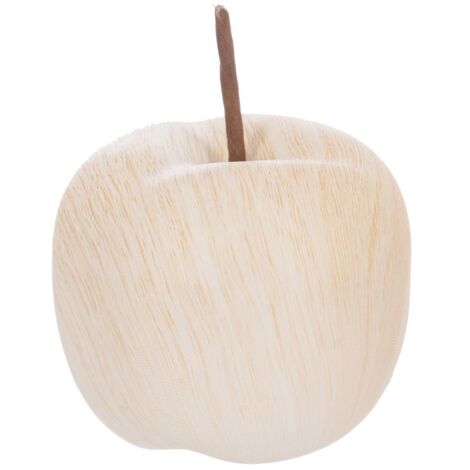 Deko-Apfel - Keramik und Holzeffekt - D9 -5 cm