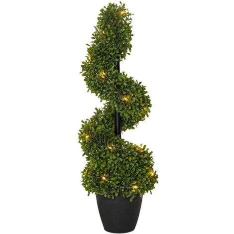 Deko-Buchsbaum Buxbom geschwungen LED Timer H 90cm