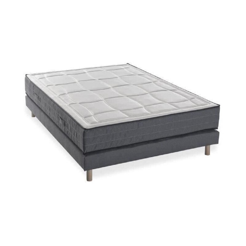 Deko dream Ensemble matelas + sommier 140x190 cm - Mousse memoire - 28cm - 5 zones - Ferme - hotel premium lux