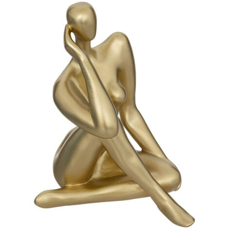 Deko-Figur Frau  Harz - gold - H.25 -3 cm