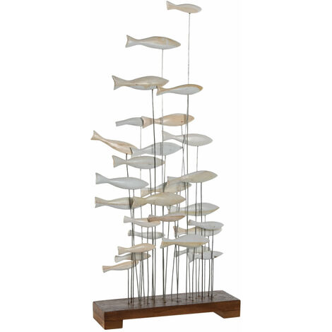 Deko-Figur Home ESPRIT Weiß Braun Spiralen 45 x 15 x 100 cm