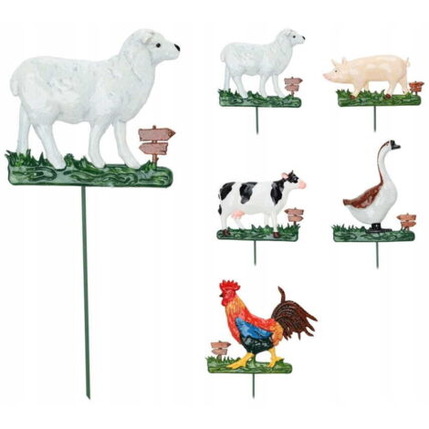 Deko-Gartenspieß, Tiere, Ornament auf einem Stab, 42 cm