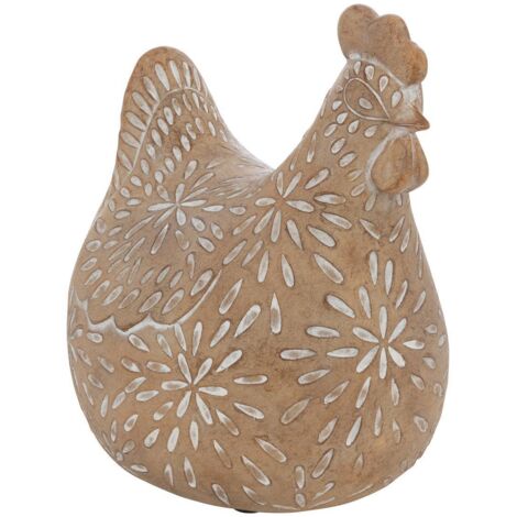 Deko-Henne Linda H.10,5cm Harz beige - Atmosphera créateur d'intérieur