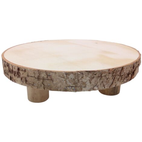 Deko Holz-Tischchen 20cm Tischdeko Weihnachtsdeko Gesteckunterlage Holztablett