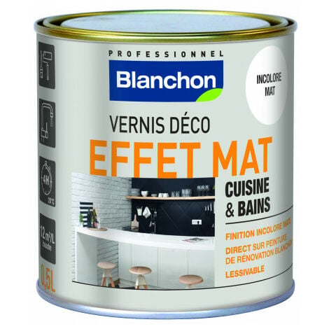 BLANCHON Deko-Lack mit Matteffekt für Küche und Bad - 0,5 L