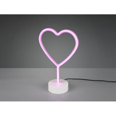Deko LED Tischleuchte HEART Batterie- oder USB betrieben, Höhe 30cm
