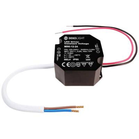 Deko Light OCTO, CV, Mini 24V/12W Driver de LED à tension constante 12 W 0 - 500 mA 24 V 1 pc(s)