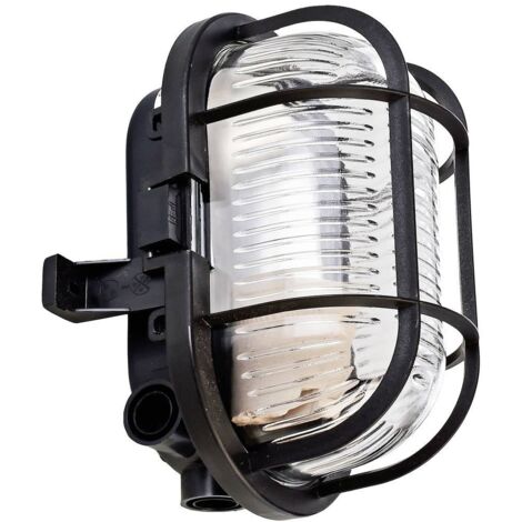 DEKO LIGHT SYRMA OVAL SCHWARZ 401012 PLAFONNIER EXTÉRIEUR, APPLIQUE EXTÉRIEURE E27 NOIR