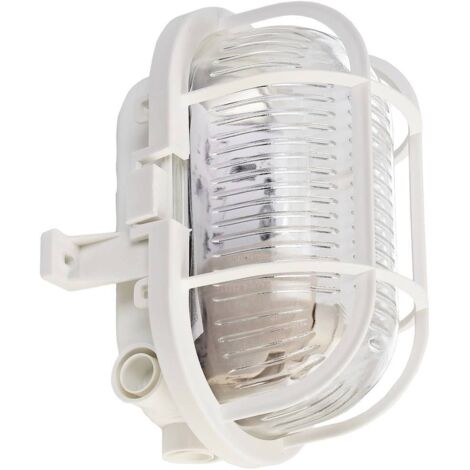 Deko Light Syrma Oval Weiß 401011 Lampada a soffitto per esterni, Lampada da parete per esterno Bianco