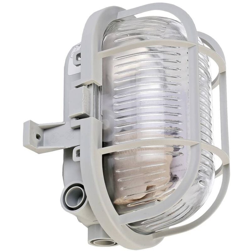 Deko light syrma oval grau 401013 plafonnier extérieur, applique extérieure E27 gris