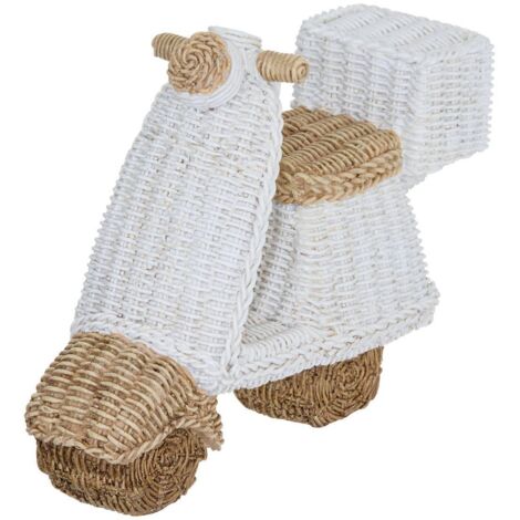 Deko-Objekt Roller Vivia 19,8x7,8x13,5cm weiß - Atmosphera créateur d'intérieur