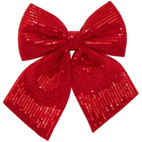 Deko-Schleife Pailletten 20x24cm rot - Atmosphera créateur d'intérieur