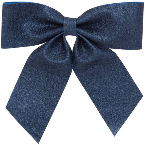 Deko-Schleife Pailletten 39x39cm blau - Feeric lights & christmas