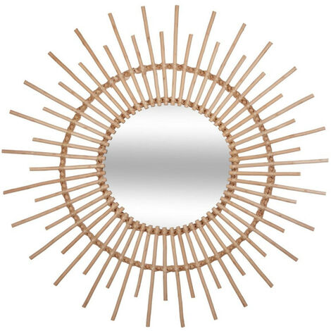 Deko-Spiegel Rattan Durchmesser 76 cm Atmosphera - Rattan