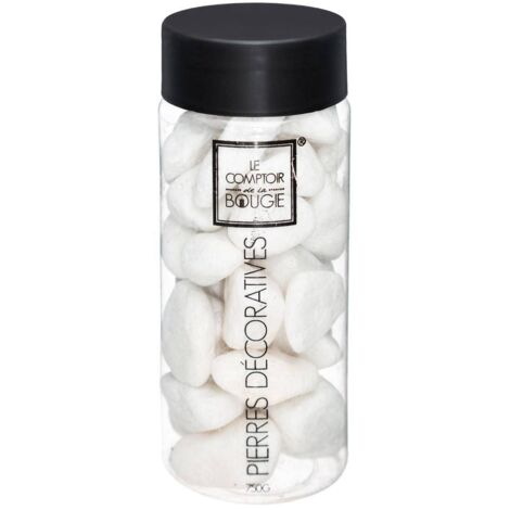 Deko-Steine - groß - Keramik - weiß - 750g