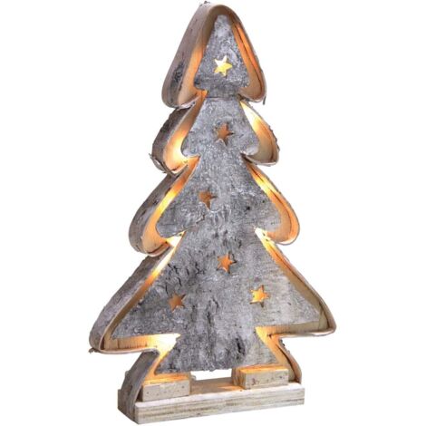 Deko-Tanne aus Birke mit Led 65 cm