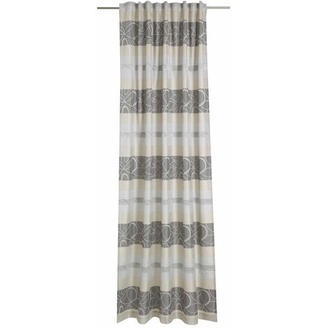 Deko Trends Kimono 6236751 97 con Passanti, Tessuto, 245,0 x 146,0 x 245,0 cm, Grigio/Grigio Medio/Natura