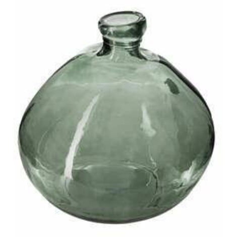 Deko Vase, Glas, rund, grau, Ø 23 cm - Atmosphera
