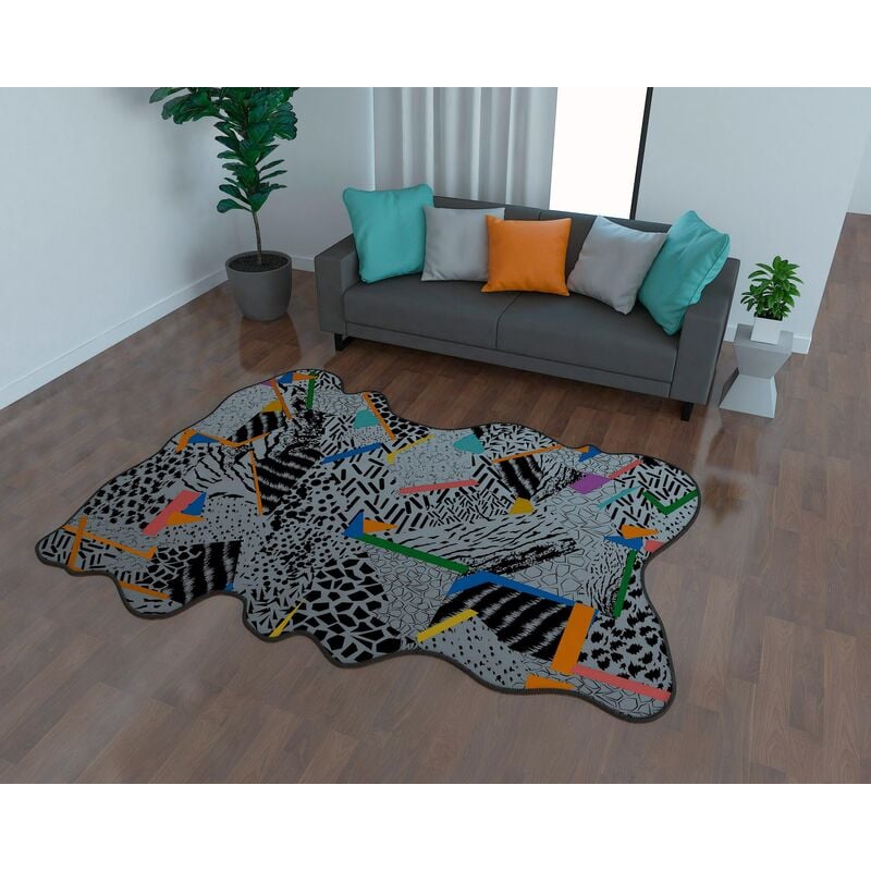 

AL05 | Alfombra Moderna Decorativa Irregular Antideslizante de Pelo Corto | 280x190cm | Manchas Animales Multicolor - Dekoarte