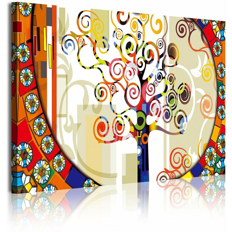 

303 - Cuadros Modernos Impresión de Imagen Artística Digitalizada | Árbol de la Vida de Gustav Klimt | 1 Pieza 120x80cm - Dekoarte
