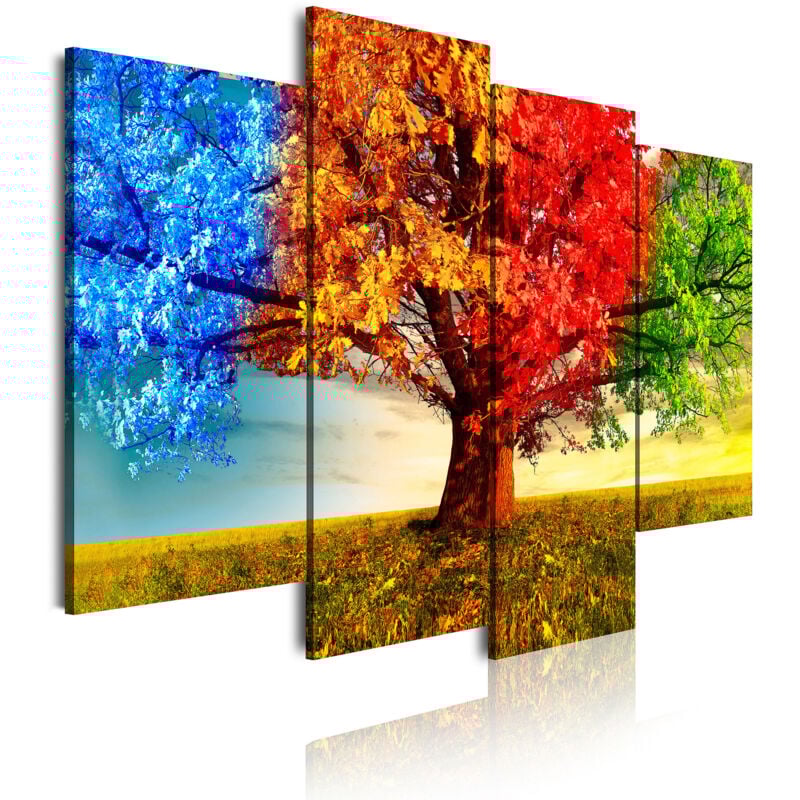 

Dekoarte - 514 - Cuadros Modernos Impresión de Imagen Artística Digitalizada | Árboles Cuatro Estaciones | 4 Piezas 120x85cm