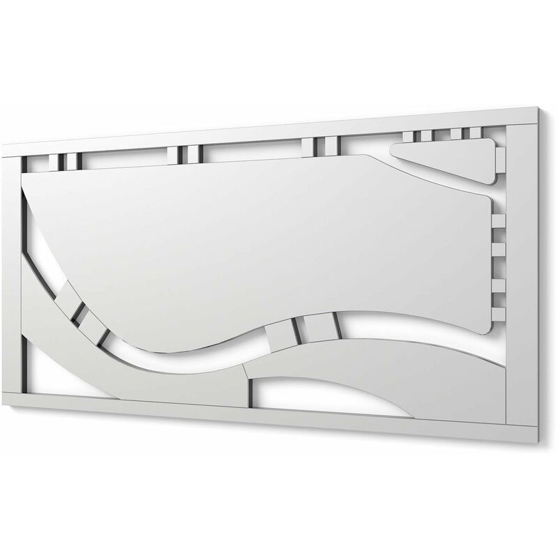 

E070 - Espejos Decorativos Modernos De Pared | Espejos Sofisticados Grandes Rectangular Color Plata | 1 Pieza 140x70cm - Dekoarte