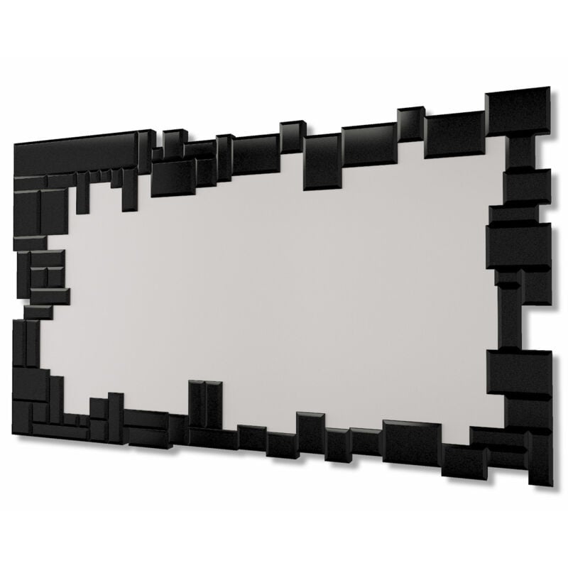 

DekoArte E076 - Espejos Decorativos Modernos De Pared | Espejos Sofisticados Grandes Rectangular Color Negro | 1 Pieza 120x70cm