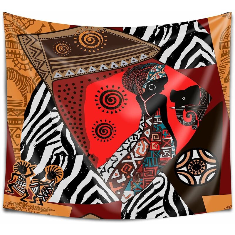 

TP33 - Tapiz Moderno De Pared Impresión Artística Digitalizada | Tela poliéster 100% decoración para Tu Salón o Dormitorio | Estilo Etnico Africano