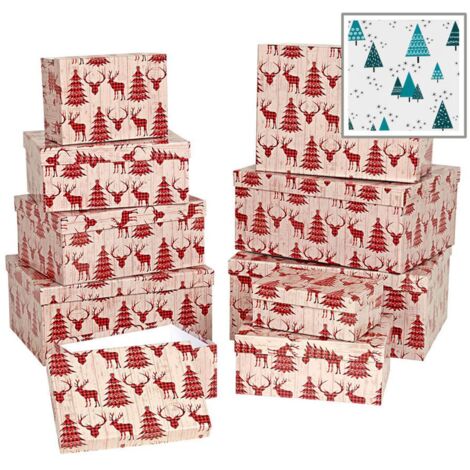 Dekoboxen-Set Weihnachten 10-teilig